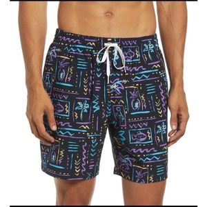 Chubbies The Nine T's 7" Classic Swim Trunks Men's Medium Neon All Over …